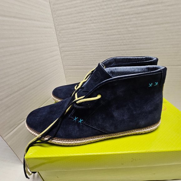 New Ted Baker Blue 2 Color Laces Lace Up ABDON 2 Mens Chukkah Boots Shoes 12 45 - Picture 8 of 15